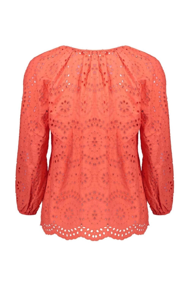 CROCHET TOP MET SCALLOPED DETAILS 43035 70 220 Coral